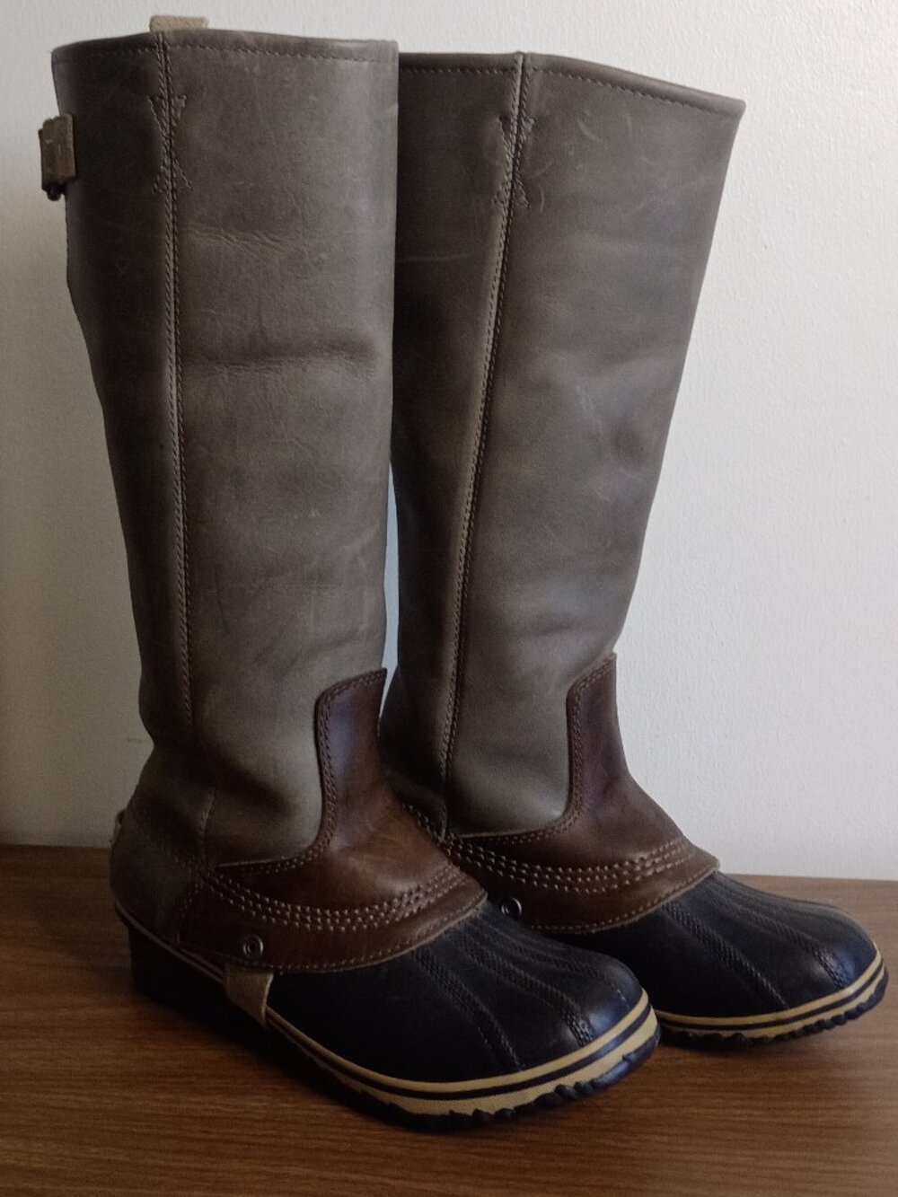 SOREL Wm Sz 7.5US/38.5EU Slimpack Tall Water Proof Equestrian Boots NL2007 Gray